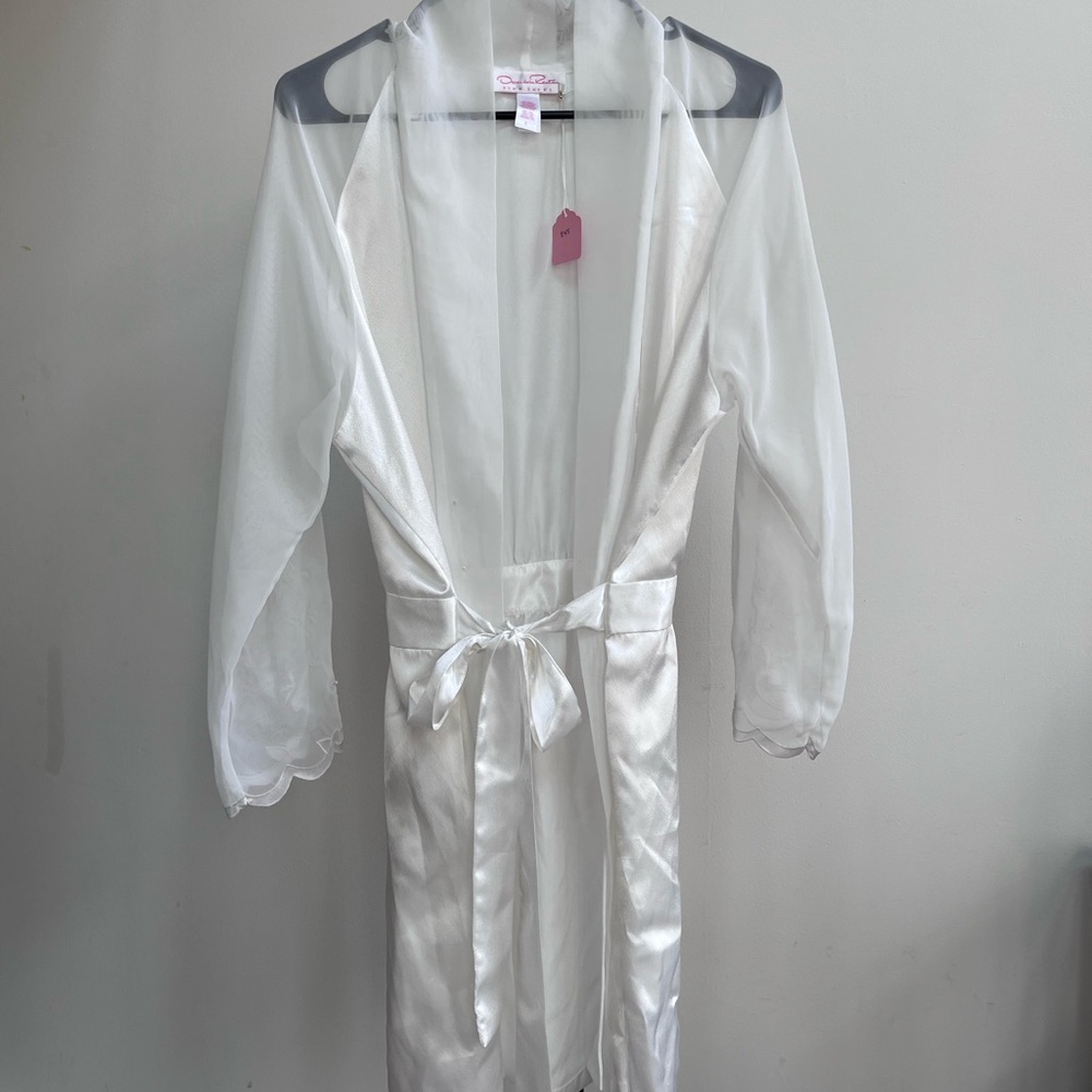 Oscar de la Renta Sheer White Cover-Up